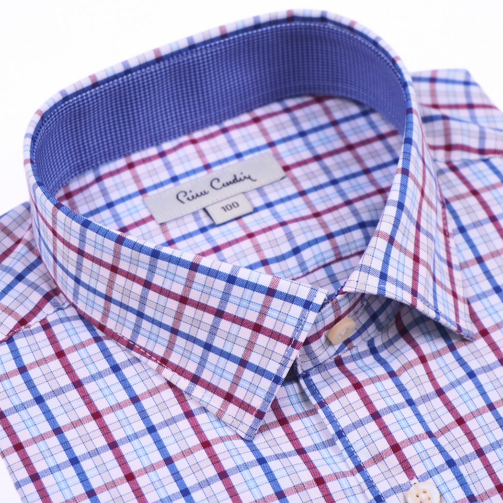 Áo sơ mi nam ngắn tay vạt ngang Pierre Cardin cao cấp xuất Hàn 100% cotton dáng áo Regular ACN025 | iShirtStore