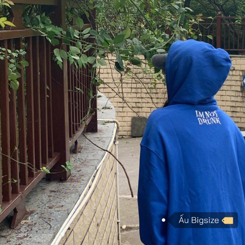 Áo hoodie NỈ BÔNG Drunk xanh cá tính Super Bigsize đến 150kg