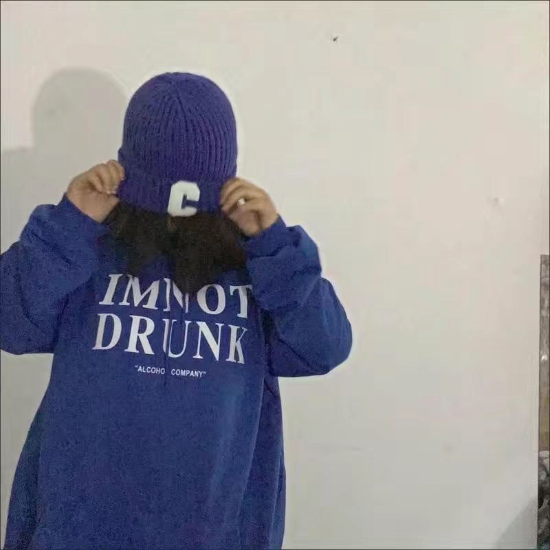 Áo hoodie NỈ BÔNG Drunk xanh cá tính Super Bigsize đến 150kg
