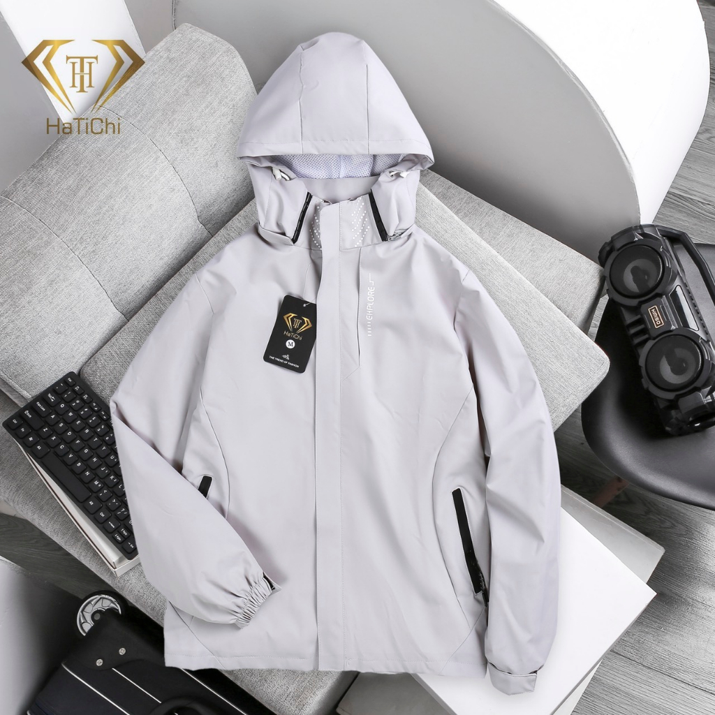 Áo Gió Nam Nữ Kiểu Nẹp ,Mũ Tháo Rời, Vải Gió Chống Nước Tráng Bạc,Cản Gió hai mặt - Xưởng May THD