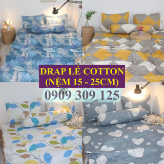 Drap lẻ cotton 100% (nệm13-24cm), chuẩn LOGO CTY, ga trải giường cao cấp