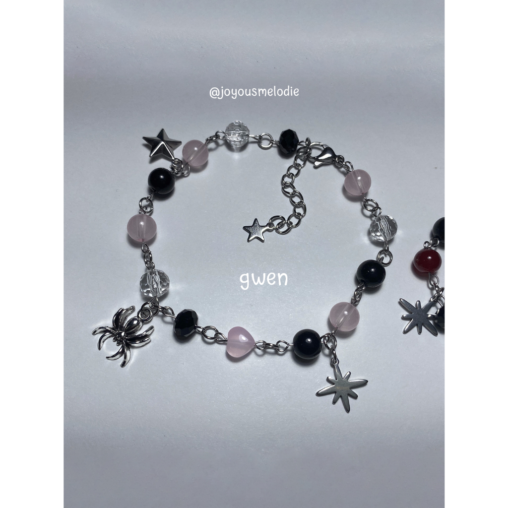 JOMÉ SPIDER_VERSE BRACELET SIMPLE VER. _Vòng tay handmade miles & gwen bằng thép không gỉ phong cách y2k