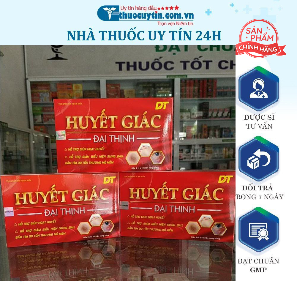 Viên uống Huyết giác đánh tan bầm tím - sưng đỏ phù nề ( Bác sĩ khuyên dùng- có tại Nhà Thuốc)
