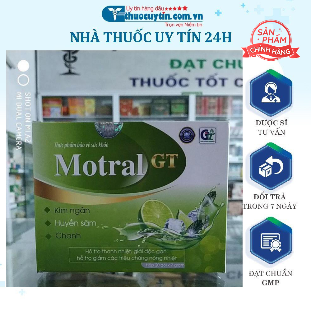 Cốm bổ gan Motral GT mát gan thanh lọc cơ thể vàng da nóng trong ( có tại Nhà Thuốc)