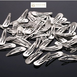 Phôi kẹp tóc inox, kẹp giọt nước 5cm, phụ kiện làm kẹp tóc handmade, sườn kẹp mái kẹp tách bật 5cm