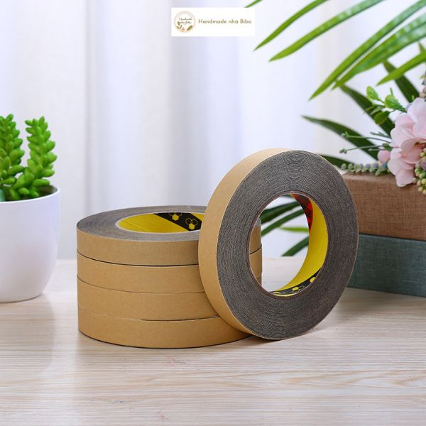 Dán chân bờm cuộn dài 23m, băng dính dán chân bờm, Phụ kiện làm bờm tóc handmade DIY màu đen