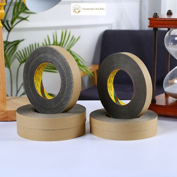 Dán chân bờm cuộn dài 23m, băng dính dán chân bờm, Phụ kiện làm bờm tóc handmade DIY màu đen