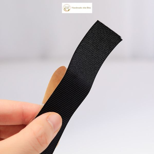 Dán chân bờm cuộn dài 23m, băng dính dán chân bờm, Phụ kiện làm bờm tóc handmade DIY màu đen