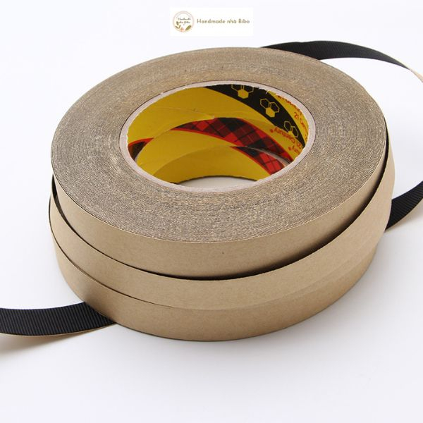 Dán chân bờm cuộn dài 23m, băng dính dán chân bờm, Phụ kiện làm bờm tóc handmade DIY màu đen