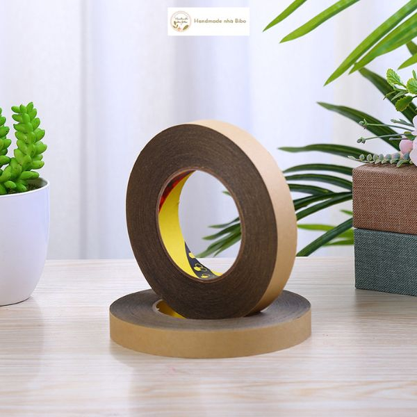 Dán chân bờm cuộn dài 23m, băng dính dán chân bờm, Phụ kiện làm bờm tóc handmade DIY màu đen