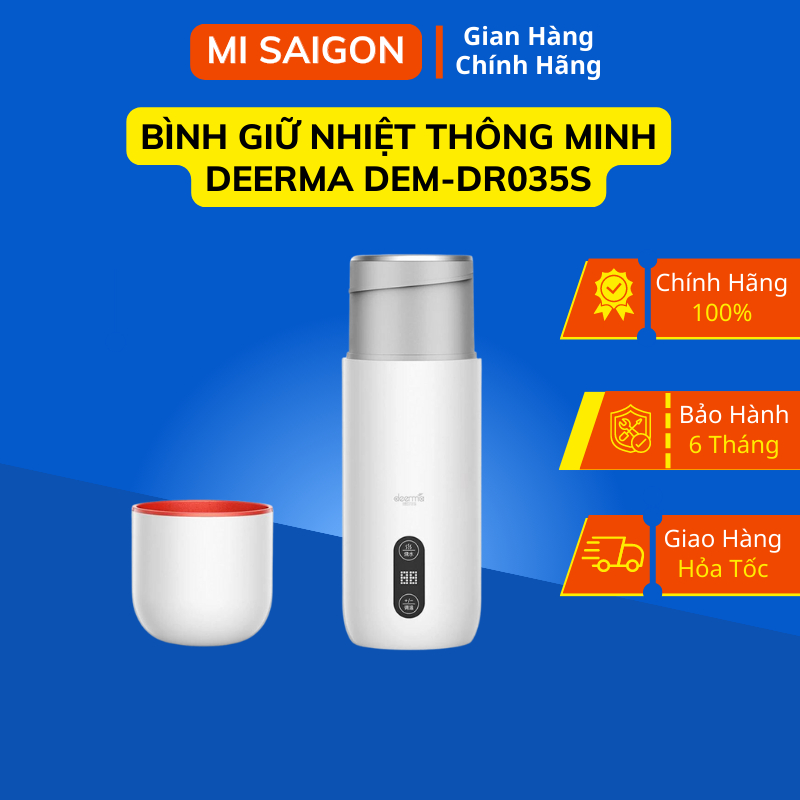 Bình Giữ Nhiệt Thông Minh Deerma DEM-DR035S - Hàng Chính Hãng - Bảo Hành 6 Tháng