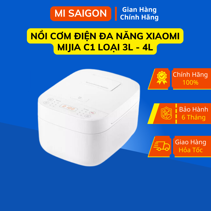 Nồi Cơm Điện Đa Năng Xiaomi Mijia C1 3L/4L - Hàng Chính Hãng - Bảo Hành 6 Tháng