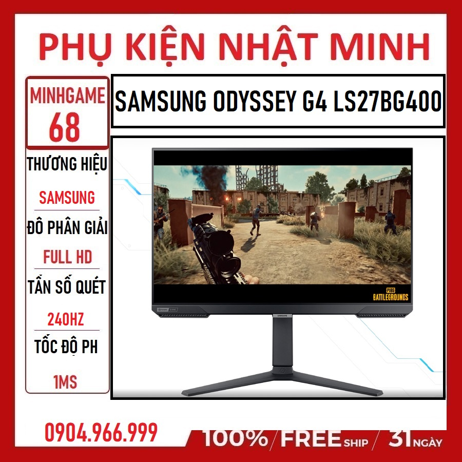 Màn hình samsung Odyssey G4 LS27BG400 ( 27inch - full HD - IPS - 240hz) màn hình siêu gaming chính hãng BH 24 tháng | BigBuy360 - bigbuy360.vn