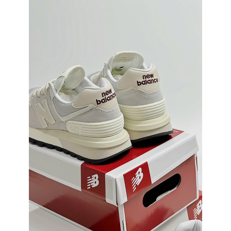 Giày NewwBalance574 V2 Legacy Ivory, giày thể thao nam nữ  NB 574 xám trắng, giày 574 2023, NB độn đế,Fullbox