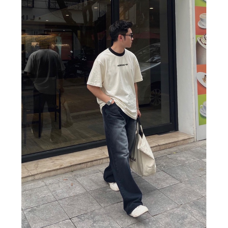 Áo thun ADIDAS ringer cao cấp vải dày dễ phối đồ Unisex 100% cotton