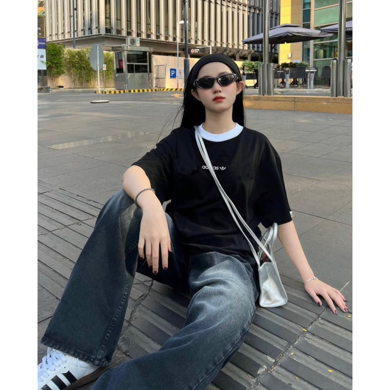 Áo thun ADIDAS ringer cao cấp vải dày dễ phối đồ Unisex 100% cotton