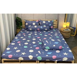 Drap cotton 100% , ga trải giường cao cấp chuẩn LOGO CTY  mẫu sò biển