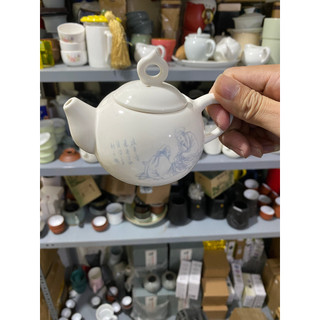 Ấm pha trà, tống trà sứ trắng - 150ml