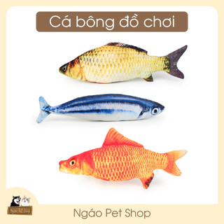 Cá nhồi bông catnip cho chó mèo - cá bông cho thú cưng giảm stress