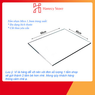 (Giá Xưởng) Tấm nhựa mica, mika trong dày 1.3mm  khổ lớn A2, A3, làm mô hình, quảng cáo, biển hiệu...
