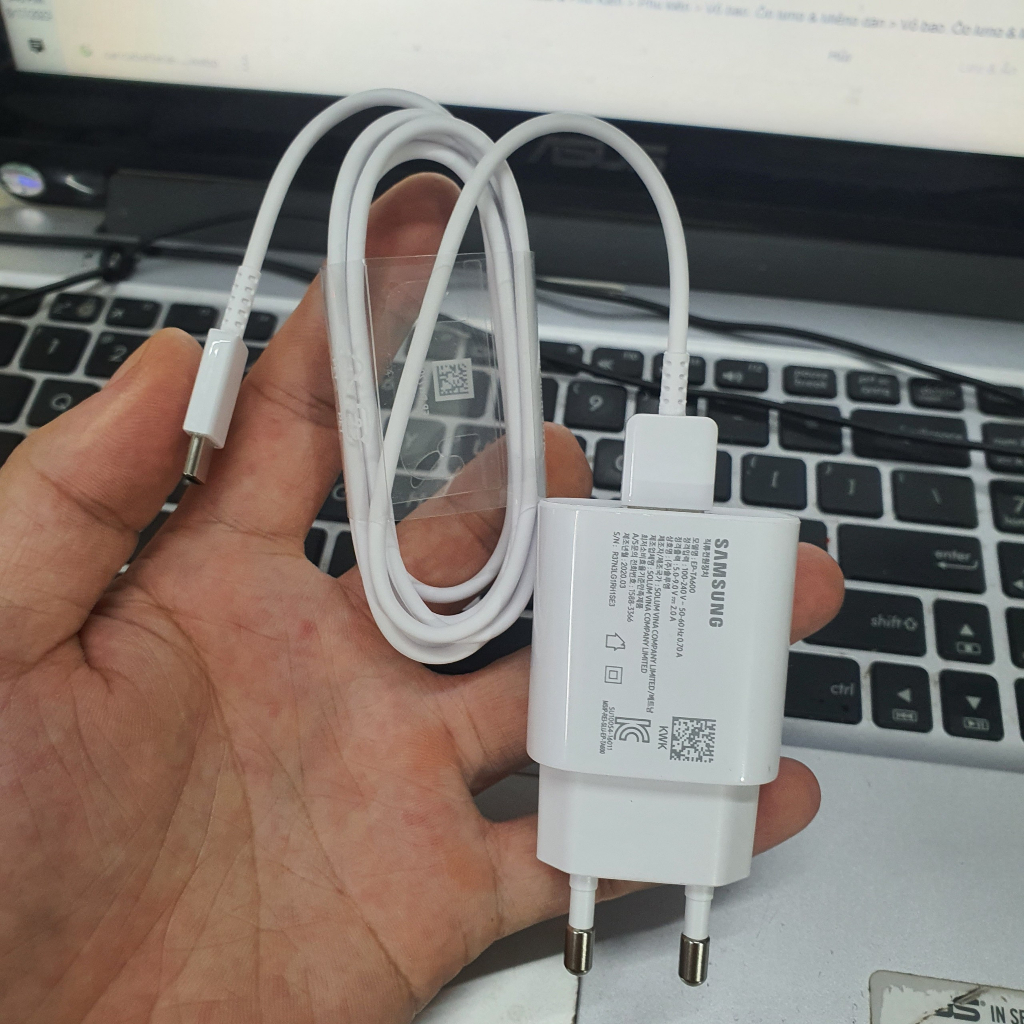 Bộ Sạc Nhanh Samsung 18W-TA600 Chính Hãng , Dùng Cho S10plus/S10/Note9/S9/Note8/S8/A31/A51...