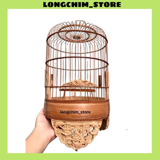 Lồng khuyên đục chim khuyên đục chân các loại chất liệu trúc cao cấp phụ kiện đầy đủ