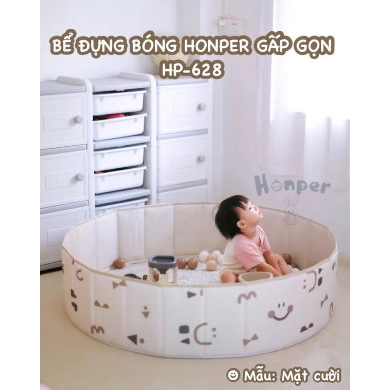 Bể bóng gấp gọn honper mẫu mới nhất, set bóng nhựa honper 7cm an toàn cho bé yêu