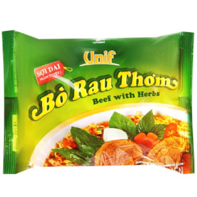 5 gói mì bò rau thơm