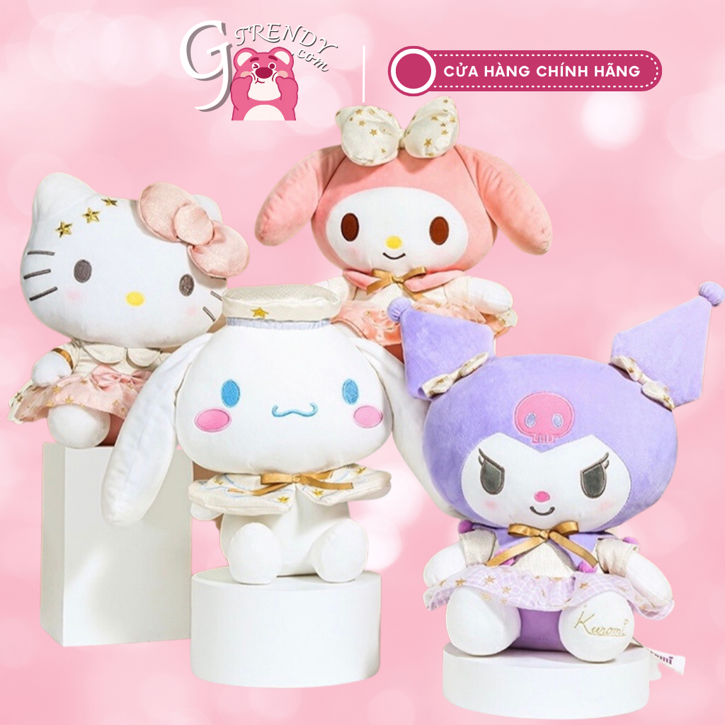Gấu Bông Kitty Melody Kuromi Cinnamoroll 30-38cm Gtrendy [CHÍNH HÃNG Y ẢNH]
