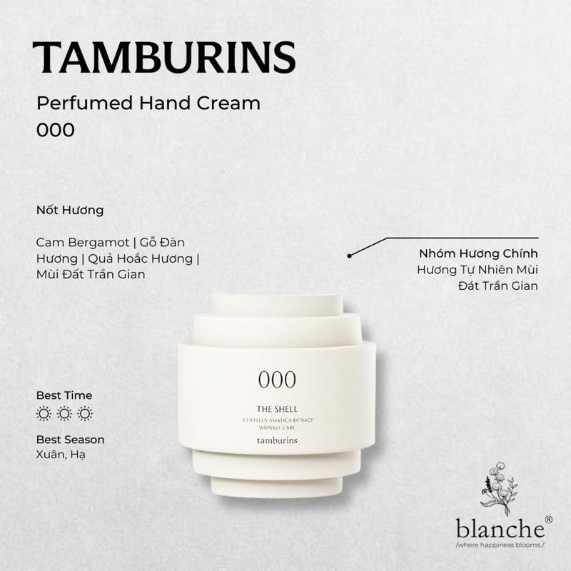Kem Tay Tamburins Perfume Shell X Hand Cream 000, FEY9, VEIN, POSY, FLOW, HER, FEAR, BLESSED 40ml - Chính Hãng & Có Sẵn
