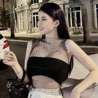 set áo ống kèm áo ba lỗ lưới mịn