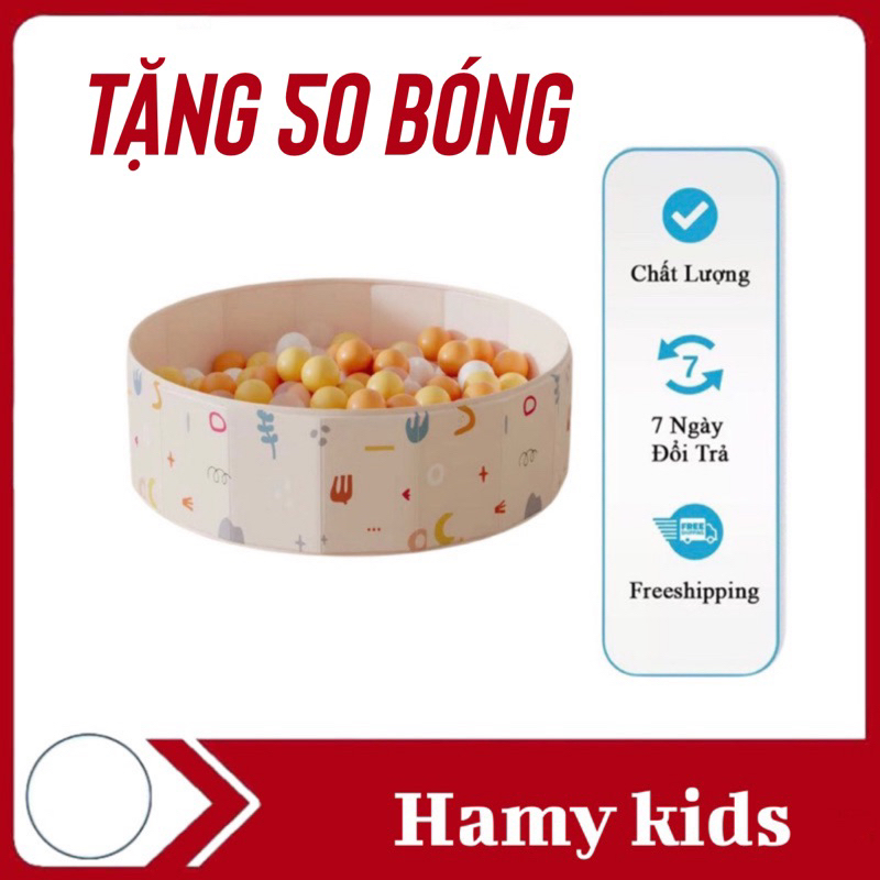 Bể bóng, bể gấp gọn chống va đập dễ dàng mang theo tặng 50 bóng