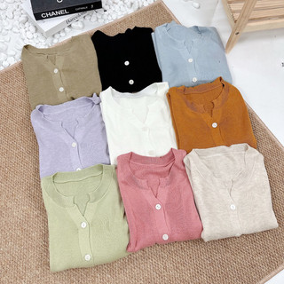 Len cadigan basic chất mịn