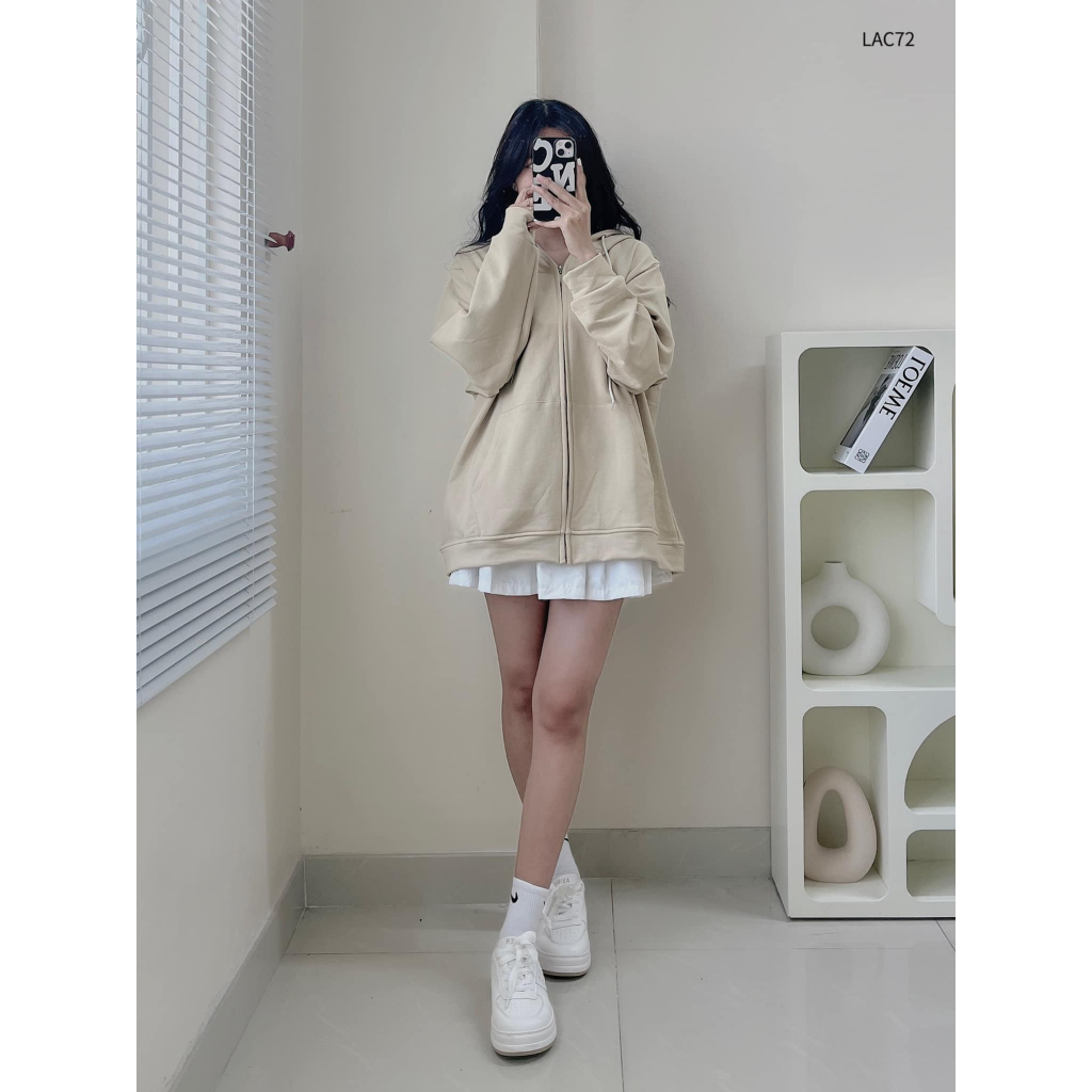 Áo khoác da cá form rộng basic trẻ trung năng động CHIBEST LAC72