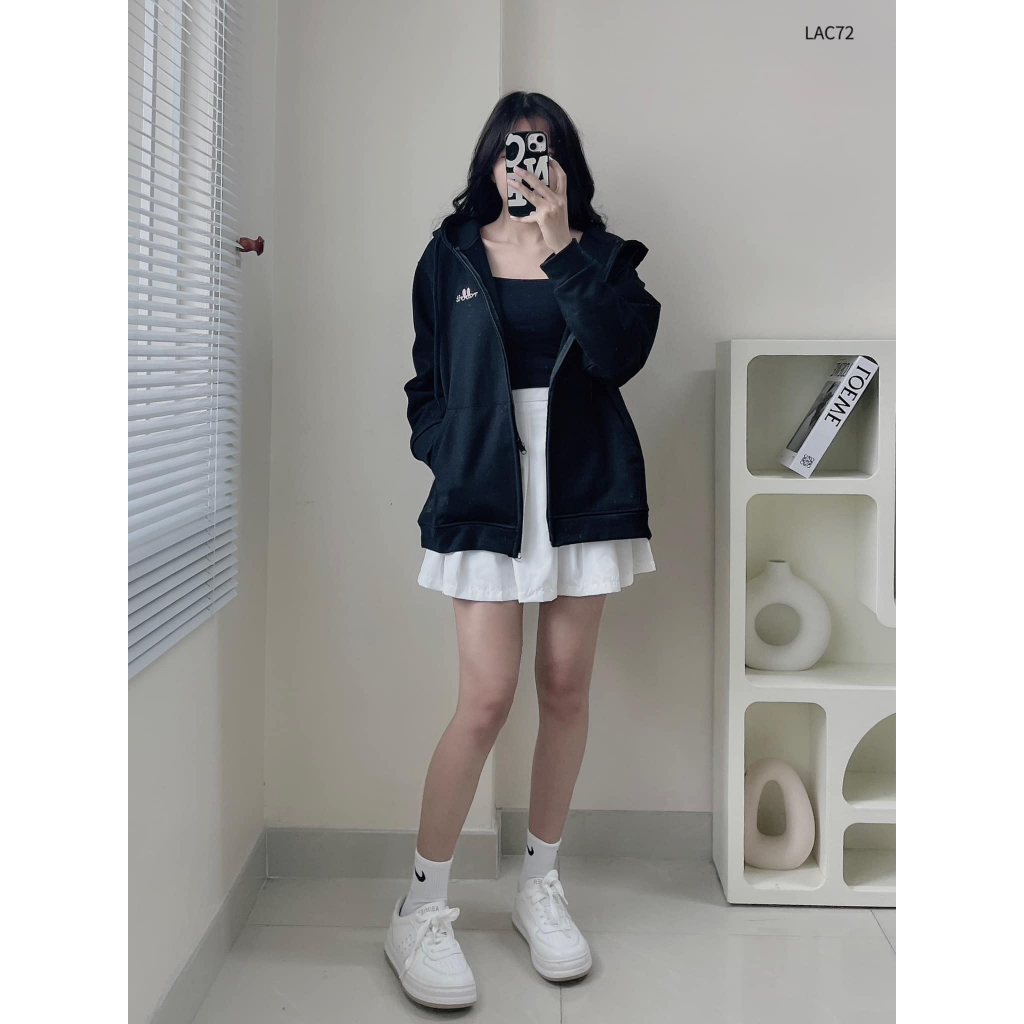 Áo khoác da cá form rộng basic trẻ trung năng động CHIBEST LAC72