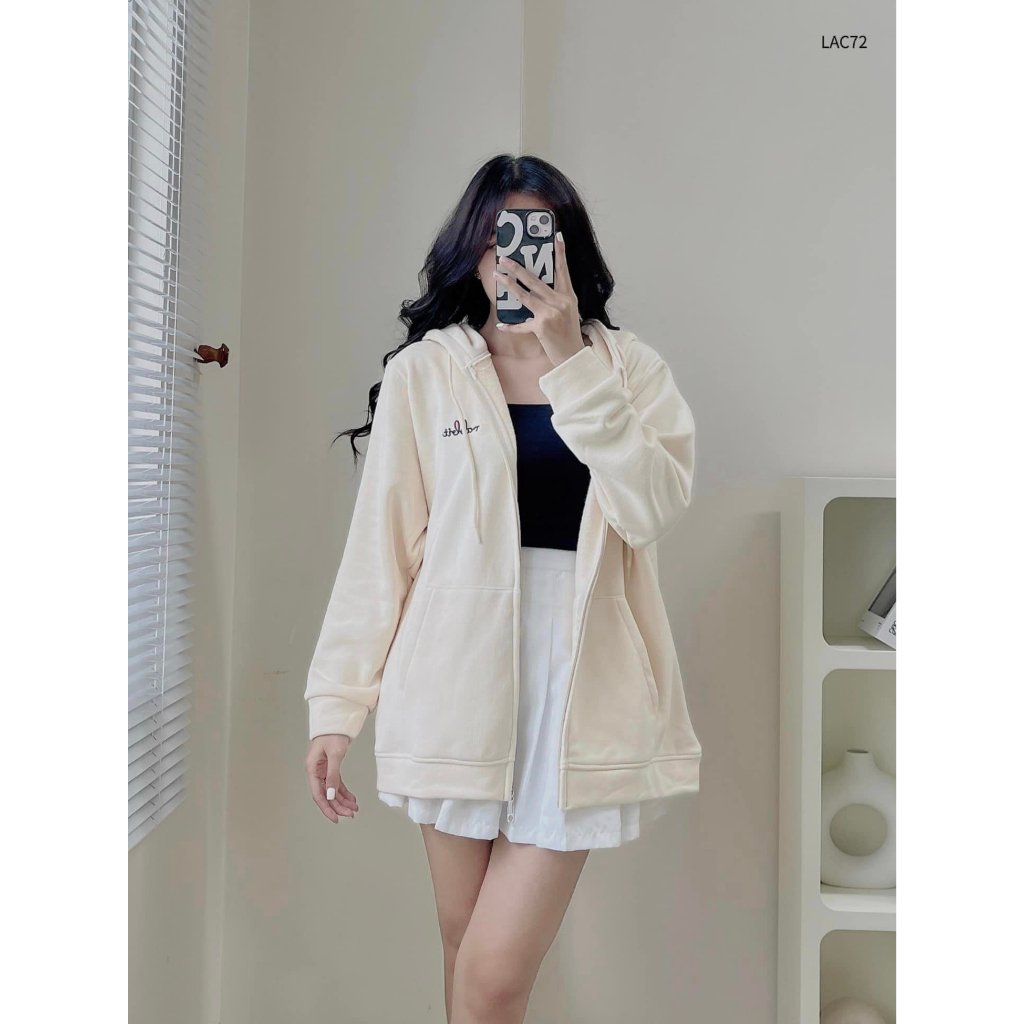 Áo khoác da cá form rộng basic trẻ trung năng động CHIBEST LAC72