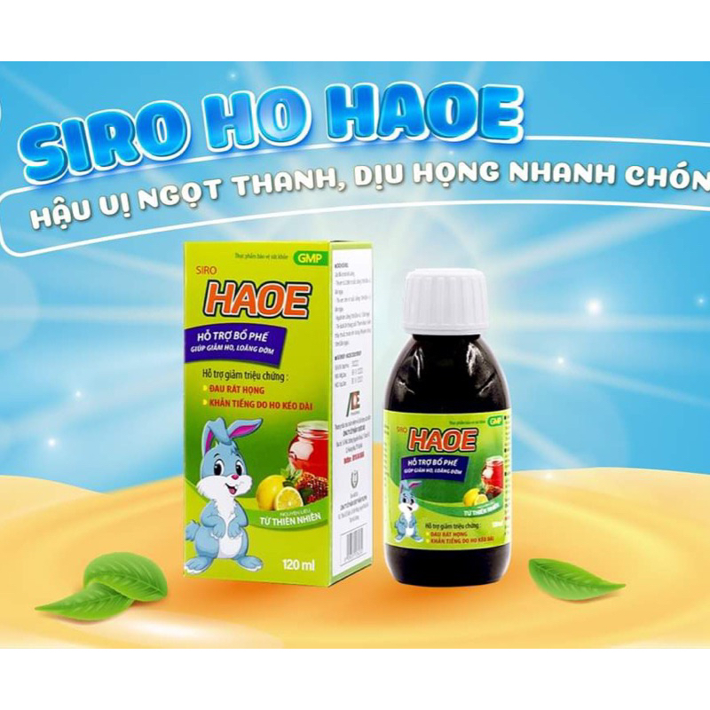 Siro hộ HAOE giúp bổ phế, giảm ho, loãng đờm  khản tiếng do ho kéo dài