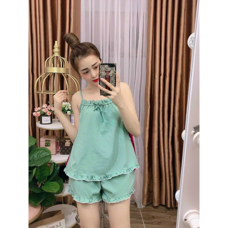 Bộ lụa mặc nhà form rộng đẹp