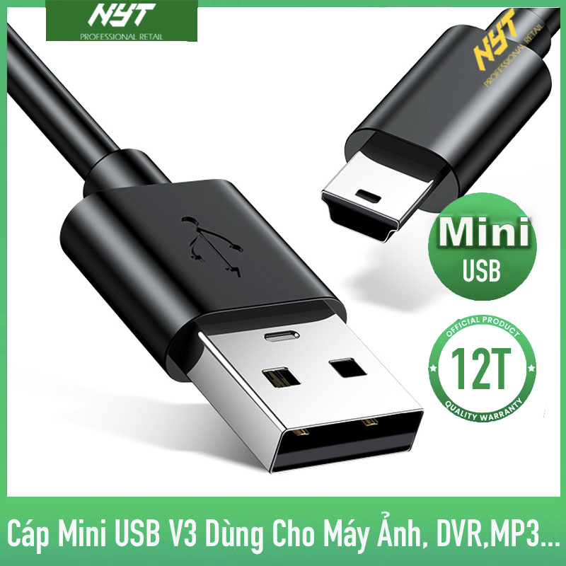 Cáp Mini USB V3 Sạc & Truyền Dữ Liệu Cho Máy Ảnh, MP3, MP4, DVR, Ổ Cứng .v.v.. NYT DLN101