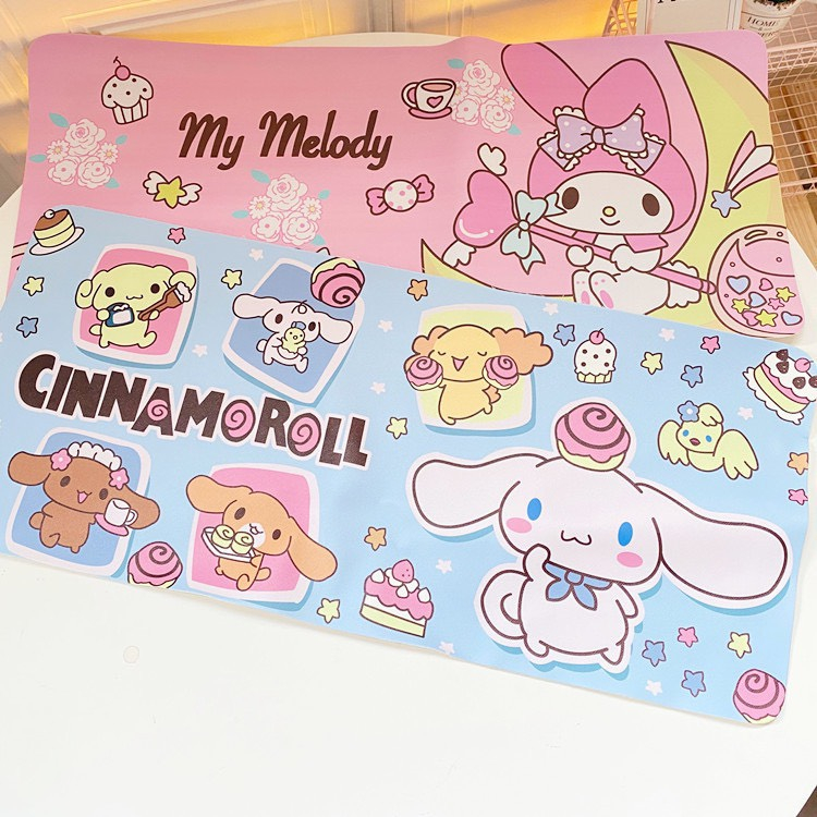 Miếng lót chuột máy tính cỡ to hoạt hình - Thảm lót tay trải bàn học, bàn làm việc decor nhiều hình cute nhựa PVC