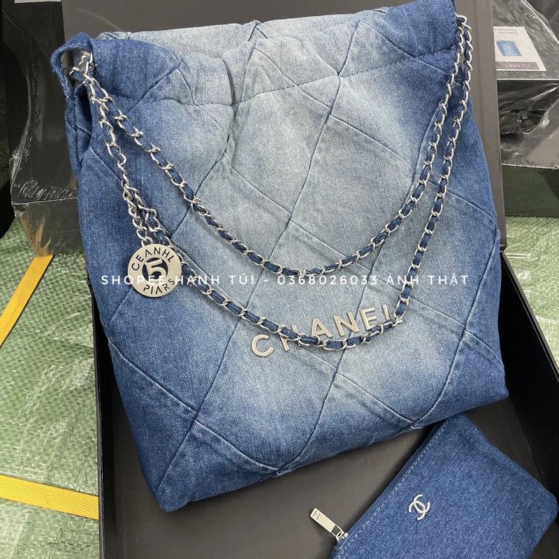 Túi hobo denim size 30 kèm ví nhỏ fullbox nam châm