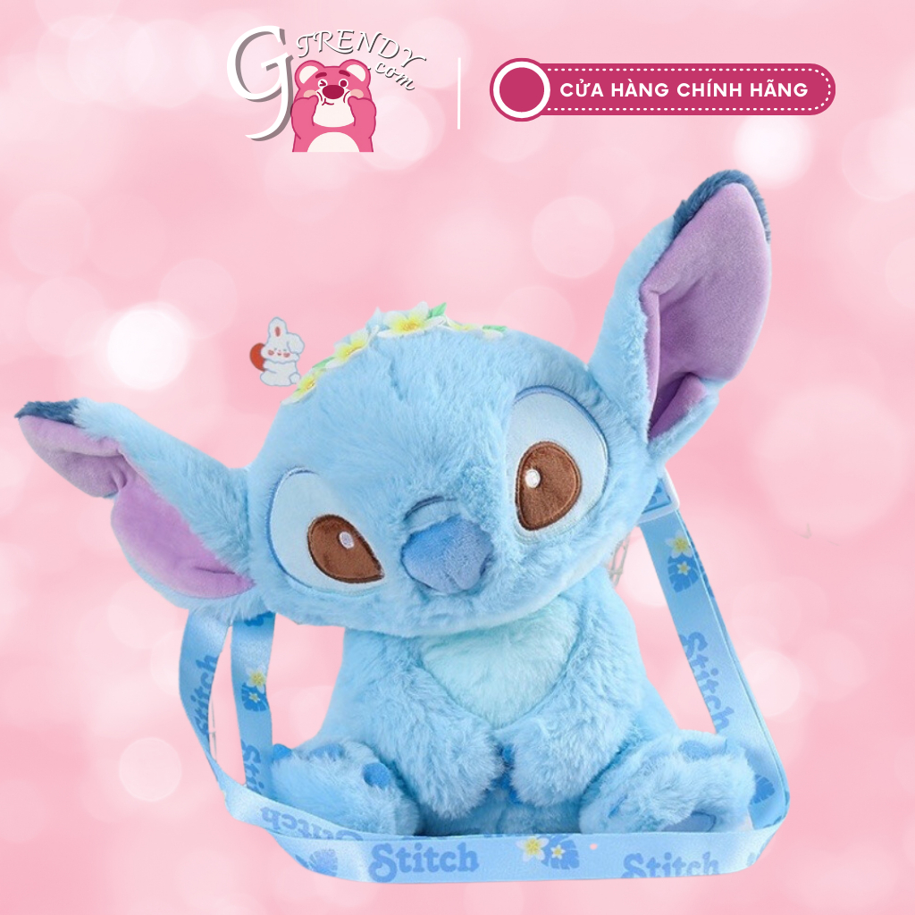 Túi Đeo Chéo Gấu Bông Stick Xanh Ngồi 30cm GTRENDY