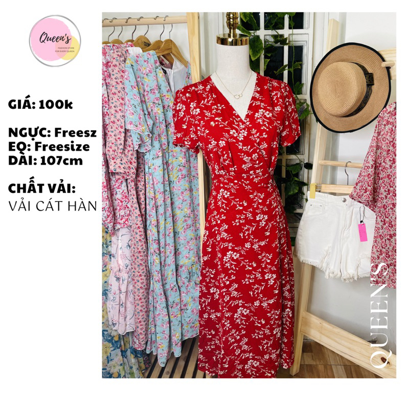 ĐẦM HOA CÁC LOẠI CHẤT LIỆU, VOAN, GẤM, LỤA COTTON - TÔN DÁNG