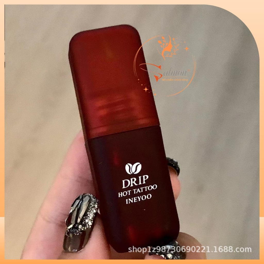 Son Kem Nhung Drip Hot Tattoo INEYOO IN001P Hiệu Ứng Mờ Lì, Son Kem Mềm Mướt, Hottrend, Nội Địa Trung - Salmon Shop