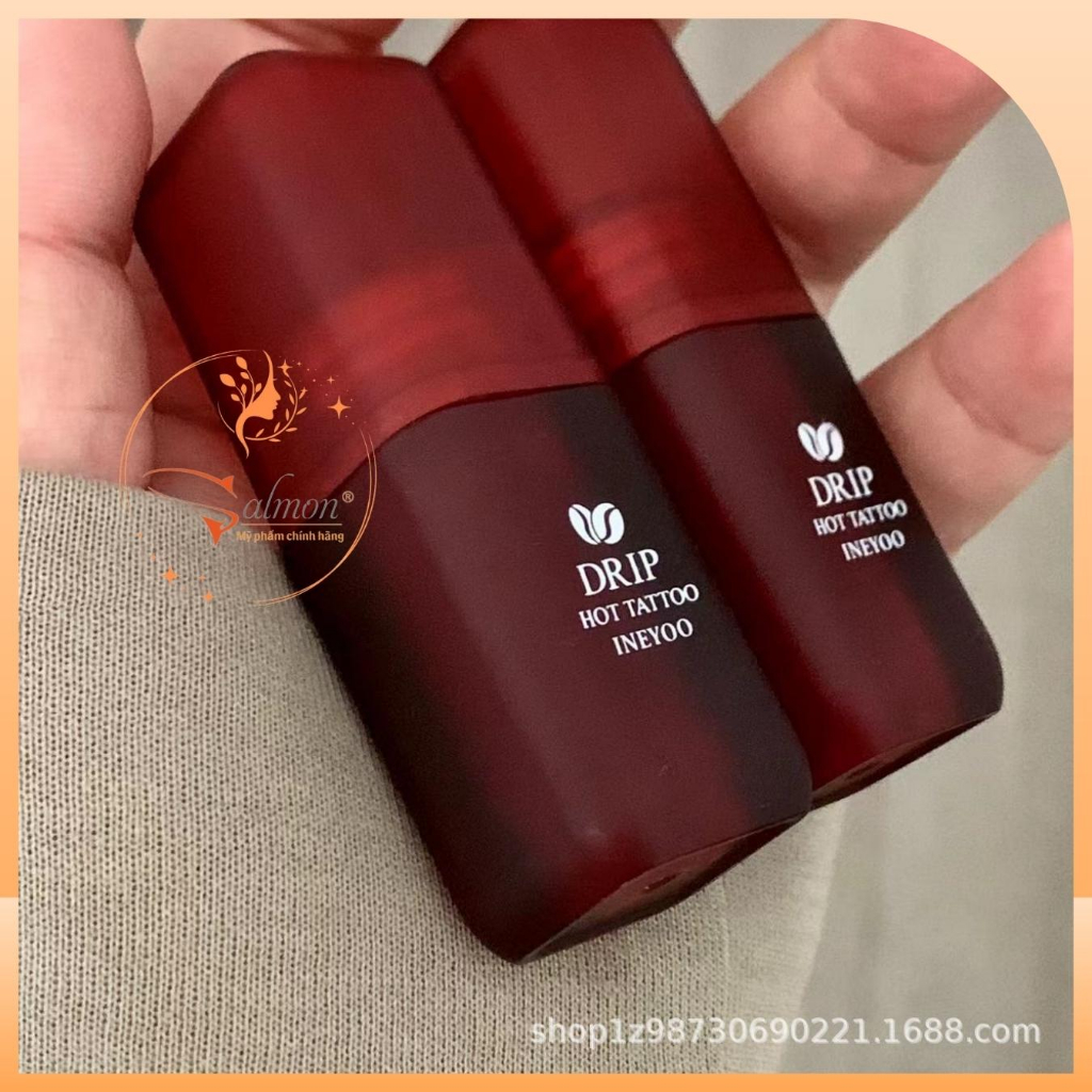 Son Kem Nhung Drip Hot Tattoo INEYOO IN001P Hiệu Ứng Mờ Lì, Son Kem Mềm Mướt, Hottrend, Nội Địa Trung - Salmon Shop