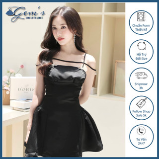 VÁY / ĐẦM 2 DÂY CÁCH ĐIỆU DÁNG XOÈ RÚM XINH XẮN