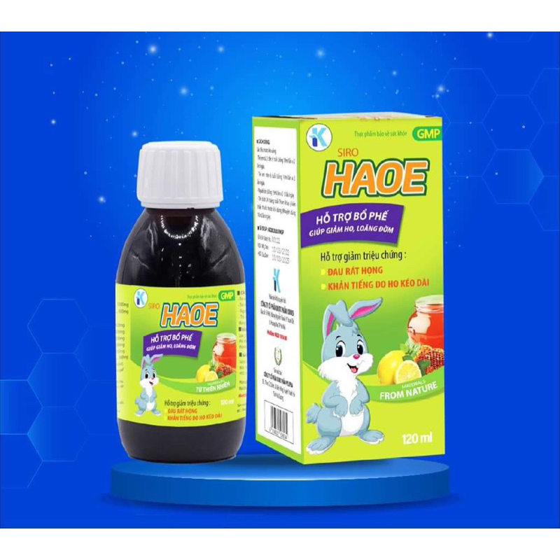 Siro hộ HAOE giúp bổ phế, giảm ho, loãng đờm  khản tiếng do ho kéo dài