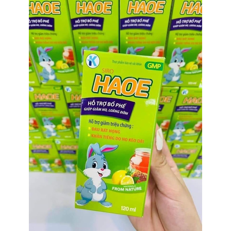 Siro hộ HAOE giúp bổ phế, giảm ho, loãng đờm  khản tiếng do ho kéo dài