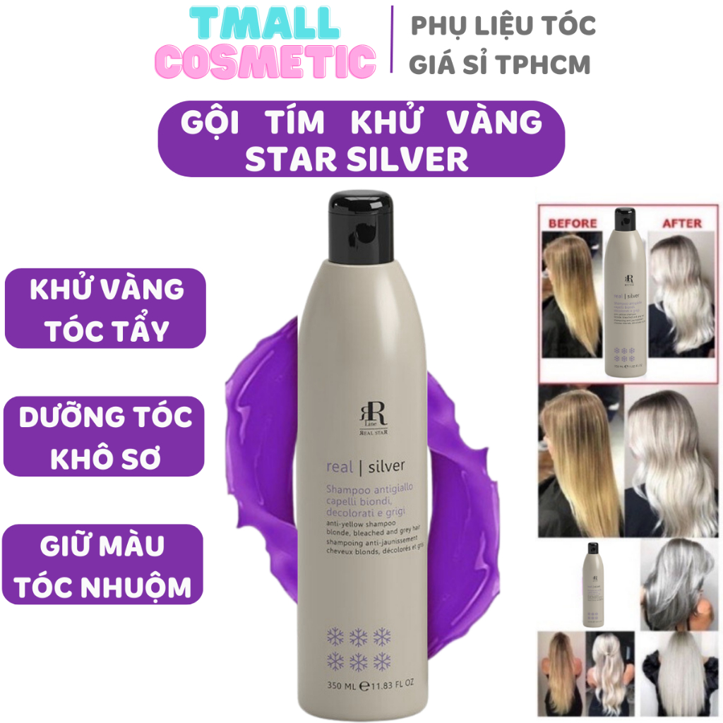 Dầu gội tím Real Star Silver 1000ML ITALY