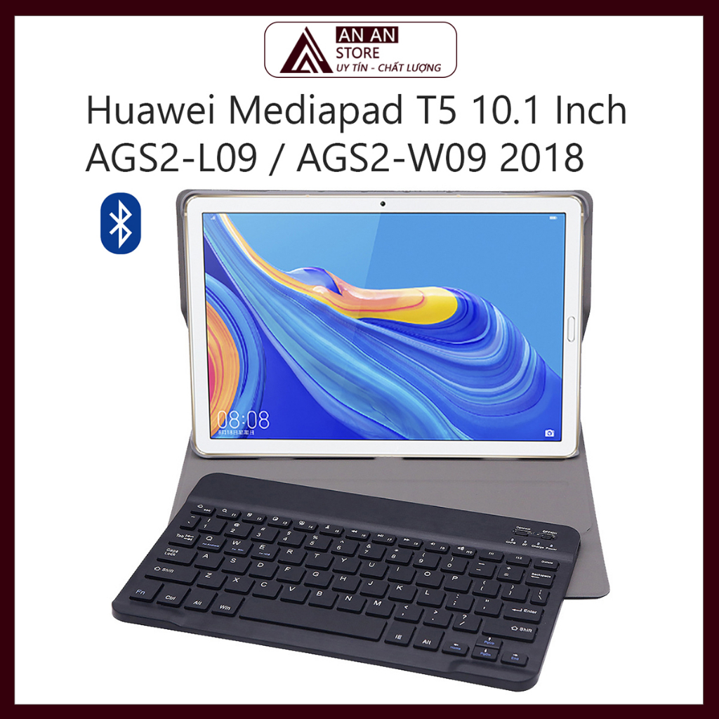 Bao Da Kèm Bàn Phím Cho Huawei Mediapad T5 10.1 Inch AGS2-L09 / AGS2-W09 2018 Bluetooth